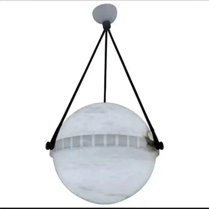 Modern Alabaster Globe Pendant Light