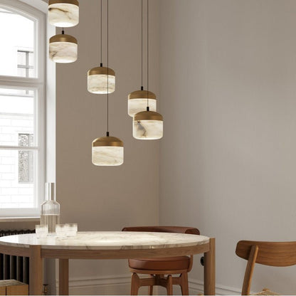 Modern Alabaster Pendant Lamp For Staircase, Kitchen Pendant Light