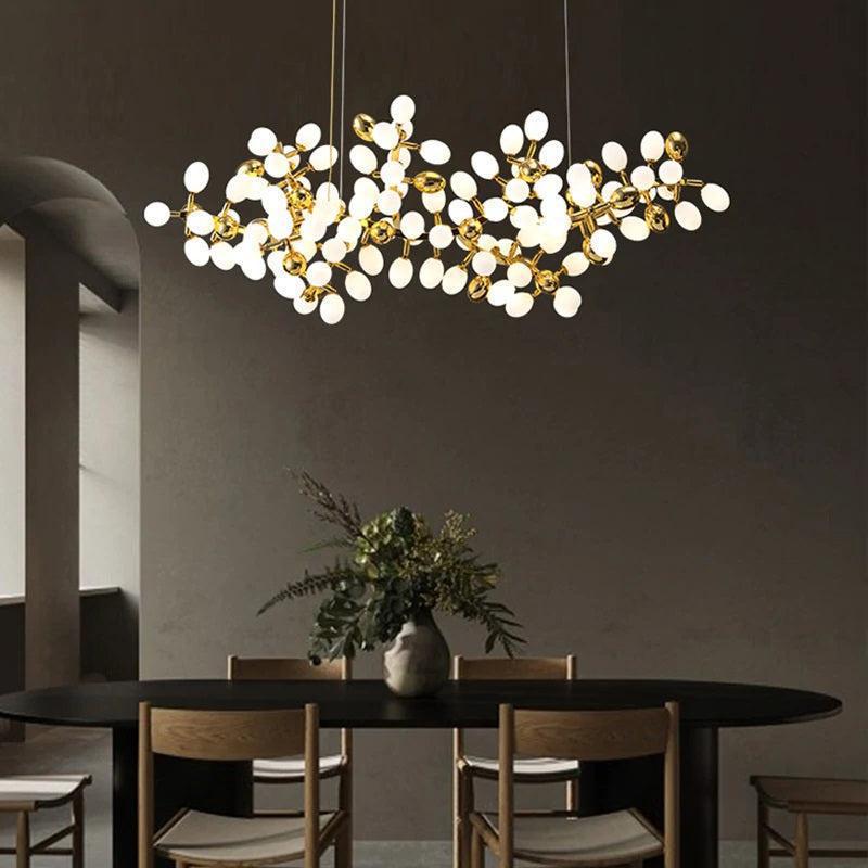 Modern Artistic Linear Grape Chandelier