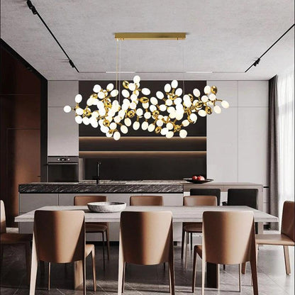 Modern Artistic Linear Grape Chandelier