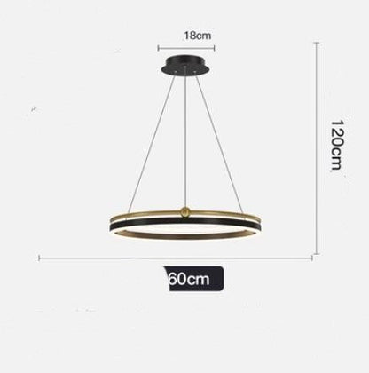 Modern Brushed Aluminum LED Fish Chandelier