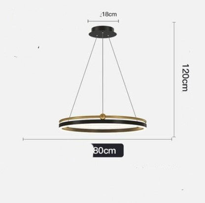 Modern Brushed Aluminum LED Fish Chandelier