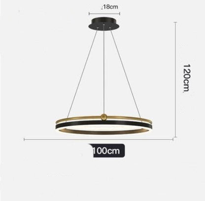 Modern Brushed Aluminum LED Fish Chandelier