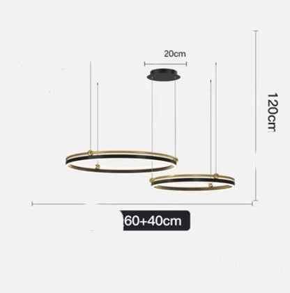 Modern Brushed Aluminum LED Fish Chandelier