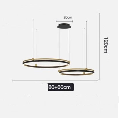 Modern Brushed Aluminum LED Fish Chandelier