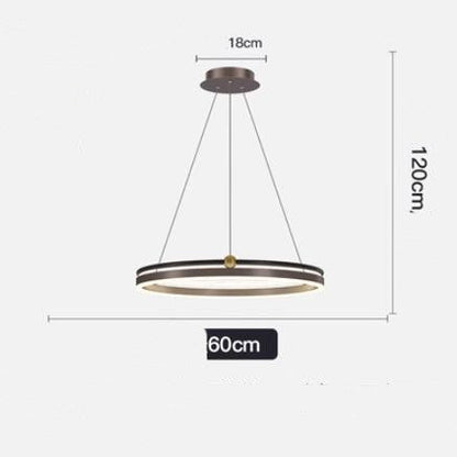 Modern Brushed Aluminum LED Fish Chandelier