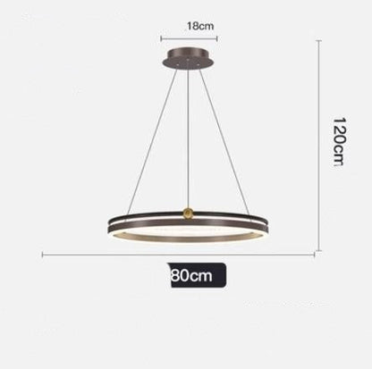 Modern Brushed Aluminum LED Fish Chandelier