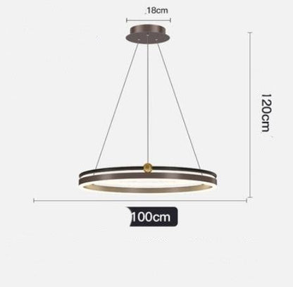 Modern Brushed Aluminum LED Fish Chandelier