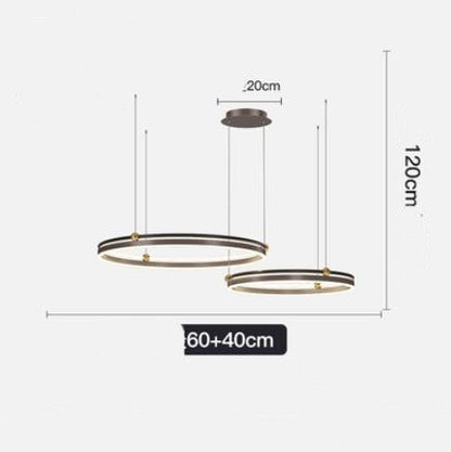 Modern Brushed Aluminum LED Fish Chandelier