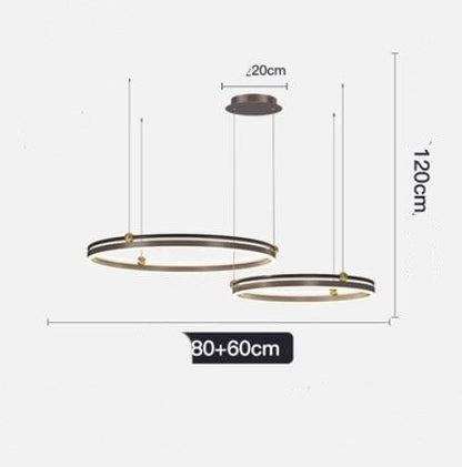 Modern Brushed Aluminum LED Fish Chandelier