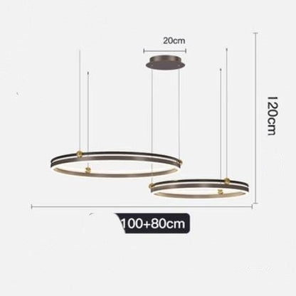 Modern Brushed Aluminum LED Fish Chandelier