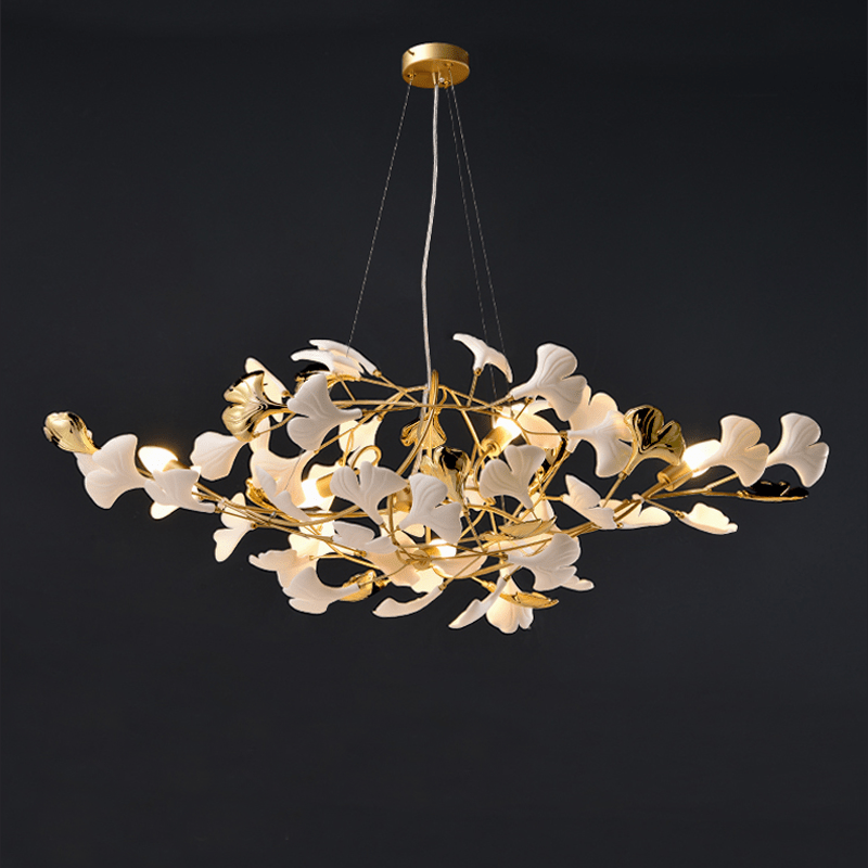 Modern Ceramic Ginkgo Chandelier