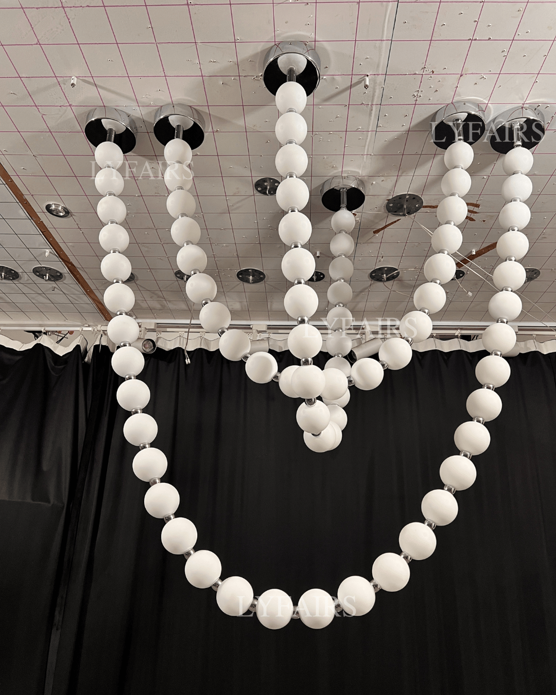 Modern Creative Pearl Necklace Chandelier