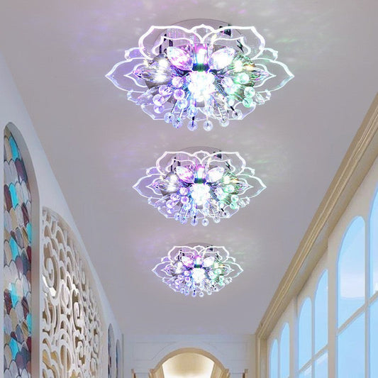 Modern Crystal Flower Ceiling Lamp