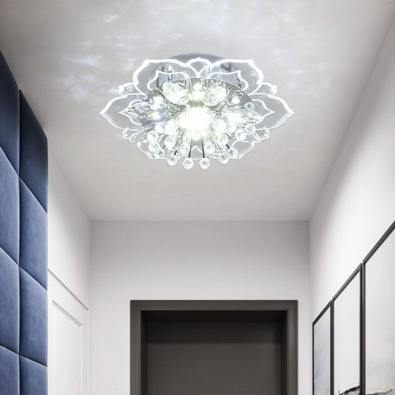 Modern Crystal Flower Ceiling Lamp