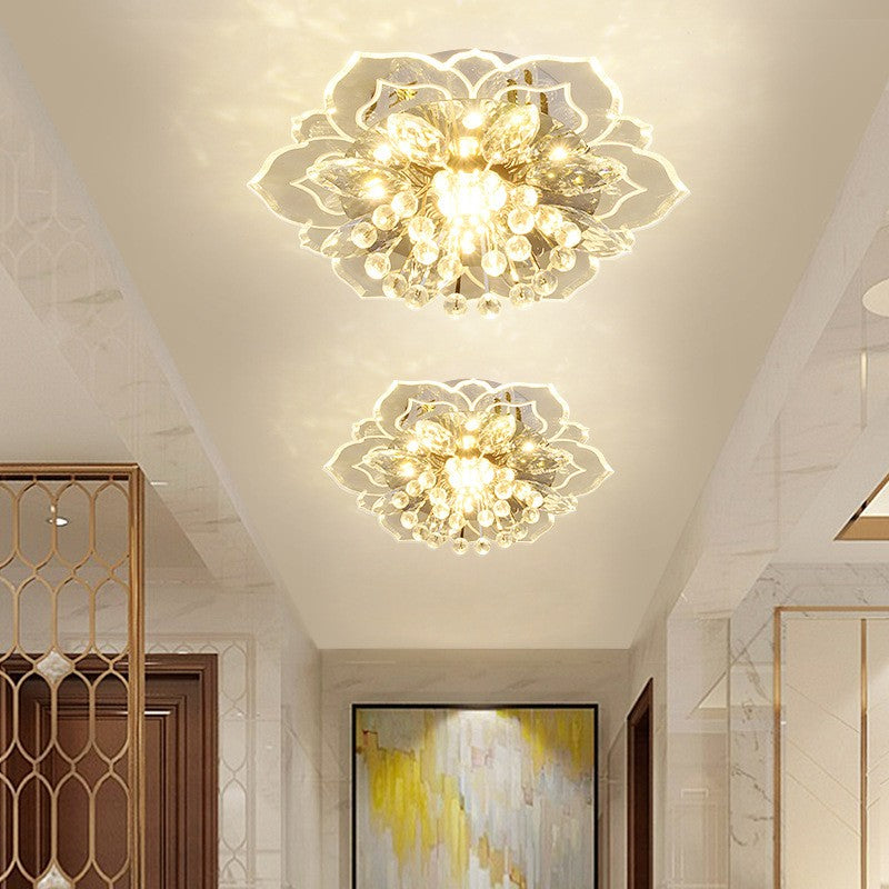 Modern Crystal Flower Ceiling Lamp