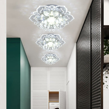 Modern Crystal Flower Ceiling Lamp