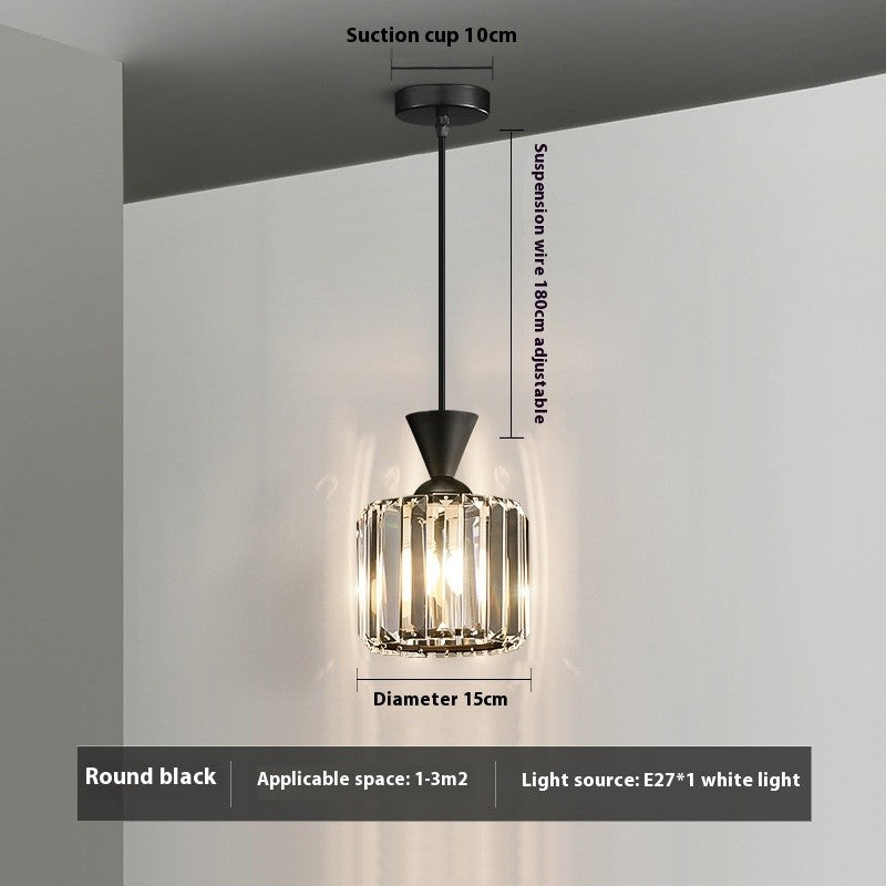 Modern Crystal Mini Bedside Pendant Light