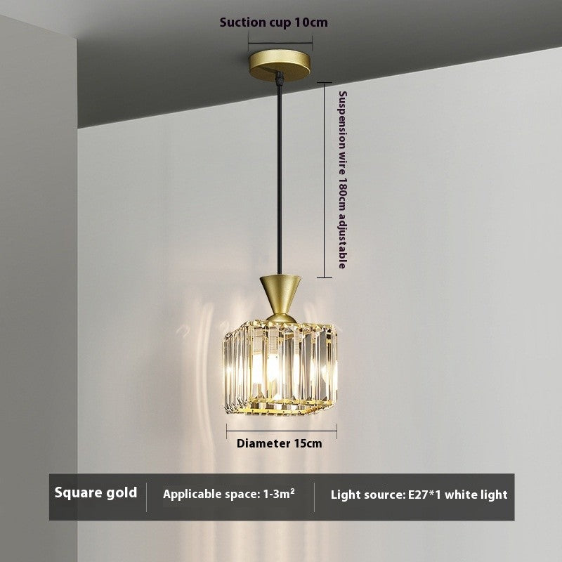 Modern Crystal Mini Bedside Pendant Light