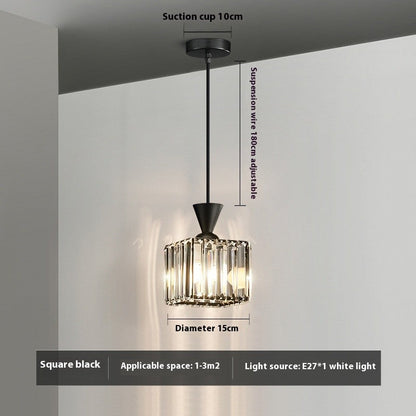 Modern Crystal Mini Bedside Pendant Light