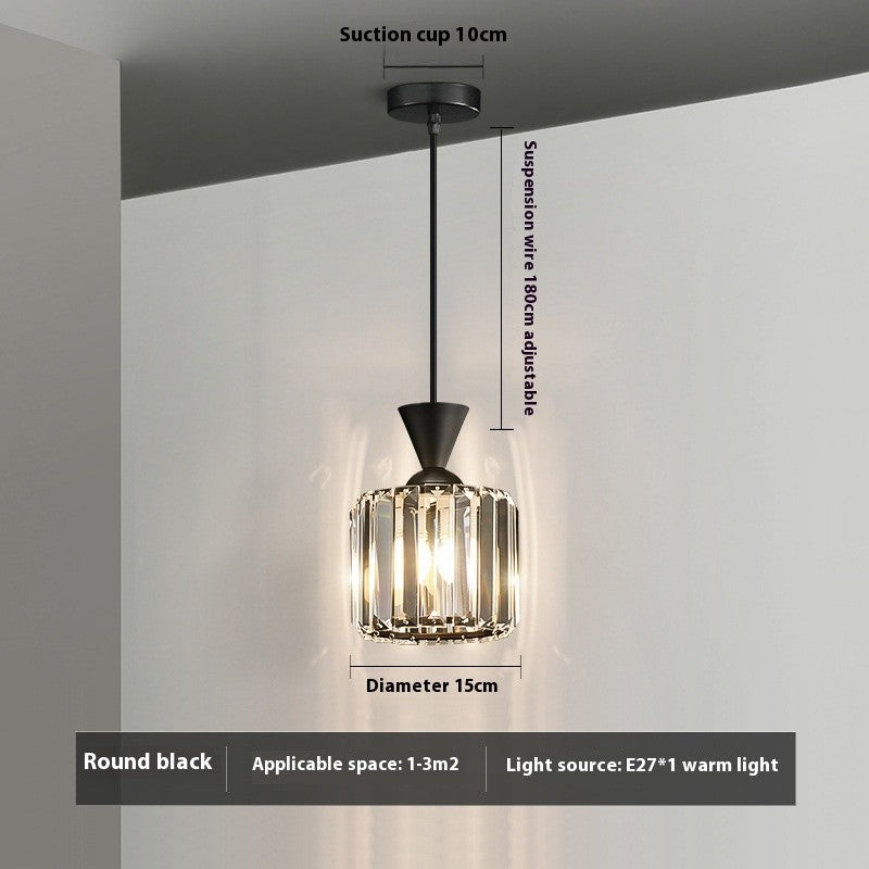 Modern Crystal Mini Bedside Pendant Light