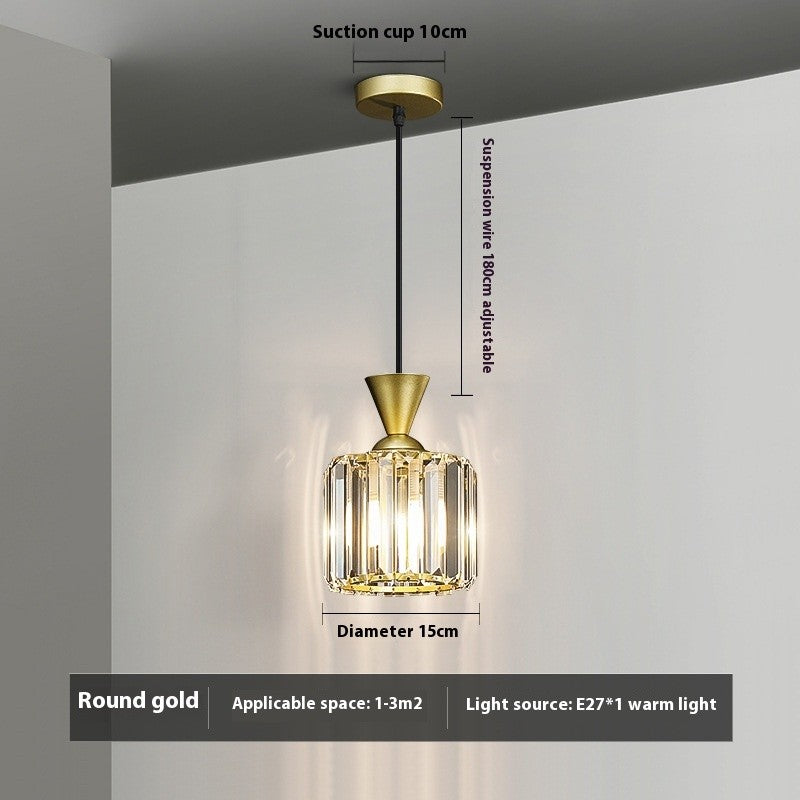 Modern Crystal Mini Bedside Pendant Light