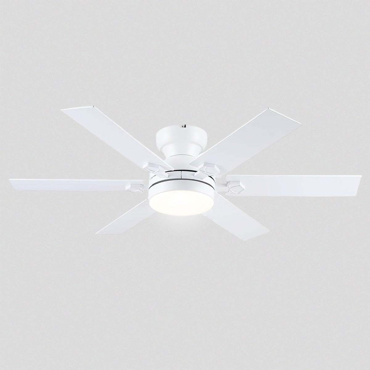 Modern Flush Mount Fans Light Ceiling Fans with Lights Black Low Profile Ceiling Fans 52“