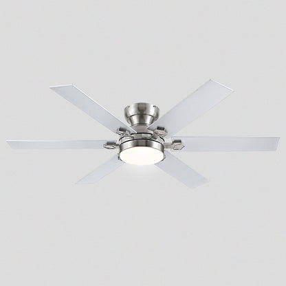 Modern Flush Mount Fans Light Ceiling Fans with Lights Black Low Profile Ceiling Fans 52“