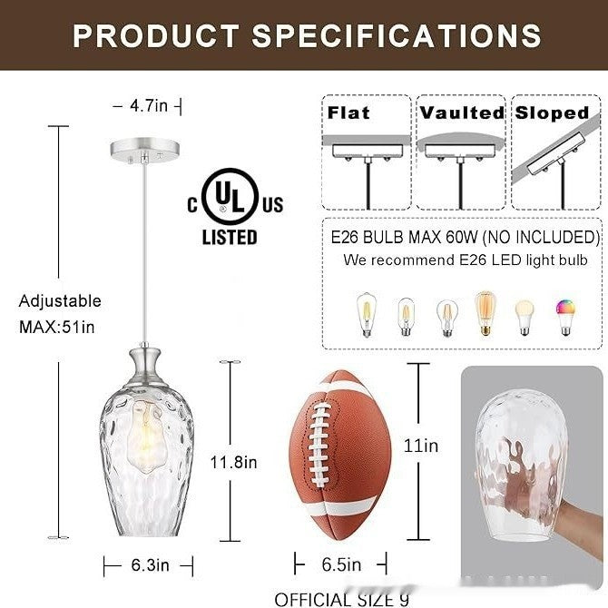 Modern Glass Mini Pendant Light