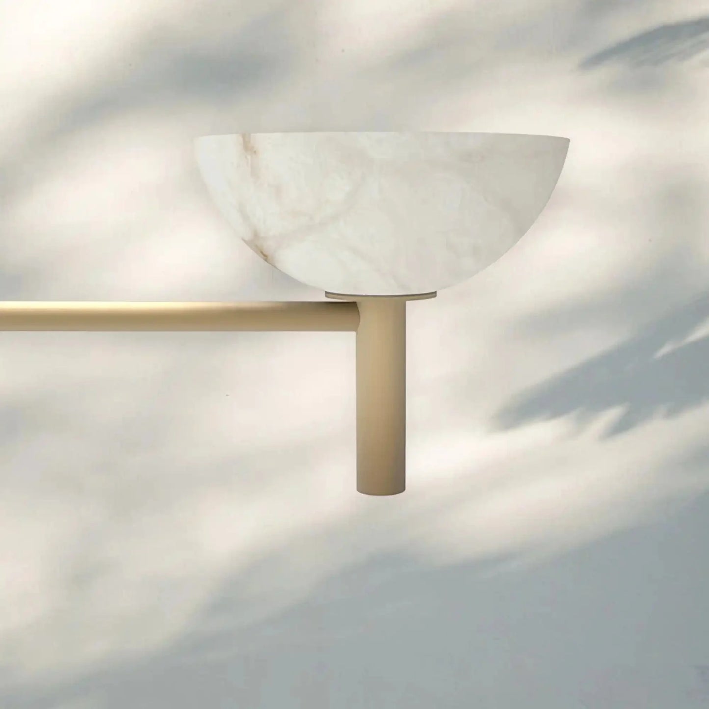 Modern Kitchen Island Pendant Light with Alabaster Shades, Linear Real Alabaster Pendant Lamp