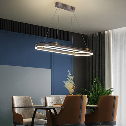 Modern Linear Aluminum LED Fish-Shape Chandelier