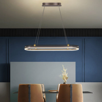 Modern Linear Aluminum LED Fish-Shape Chandelier