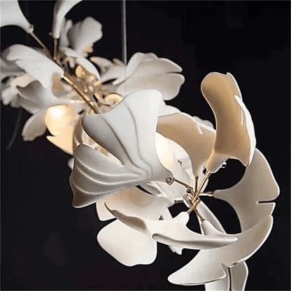 Modern Porcelain Ginkgo Branch Chandelier
