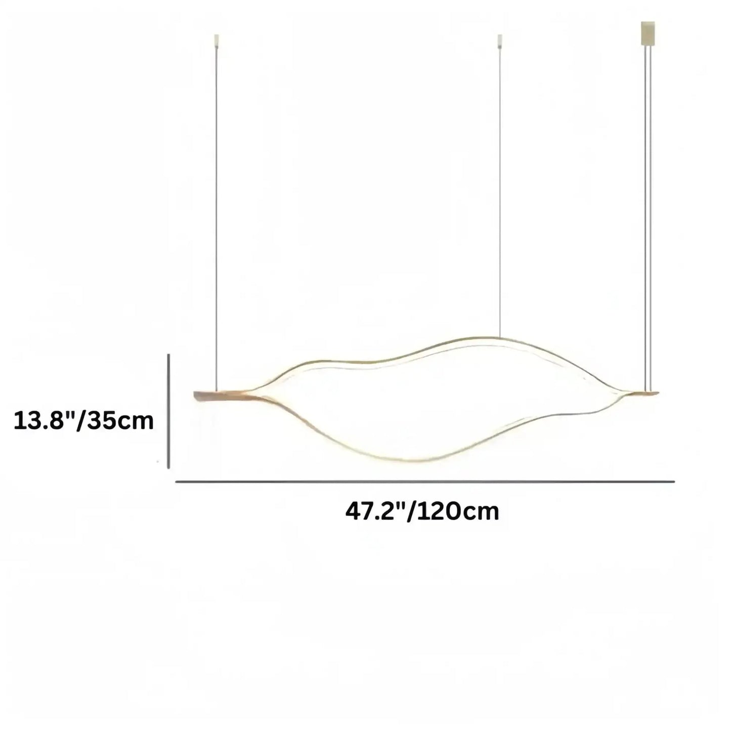 Modern Simple Aluminum Waving Chandelier