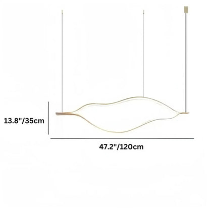 Modern Simple Aluminum Waving Chandelier