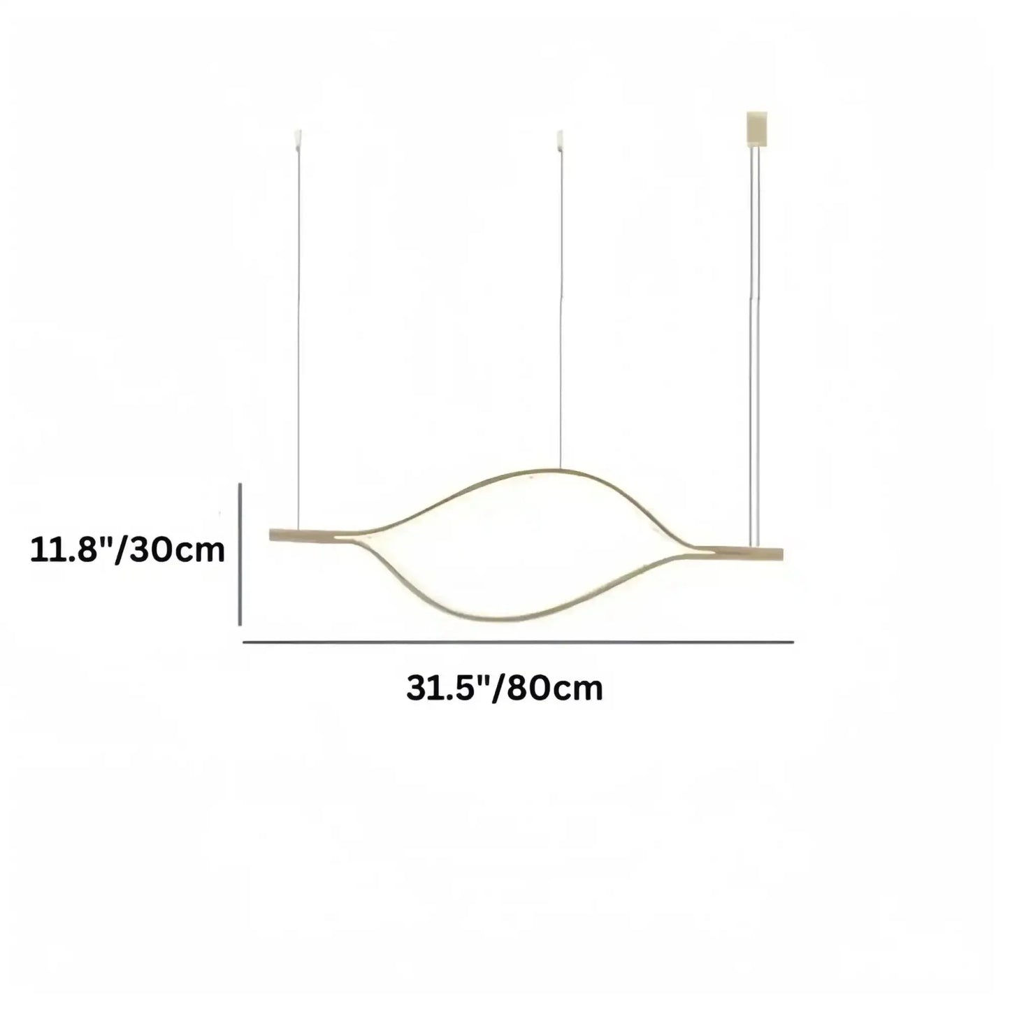 Modern Simple Aluminum Waving Chandelier