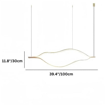 Modern Simple Aluminum Waving Chandelier