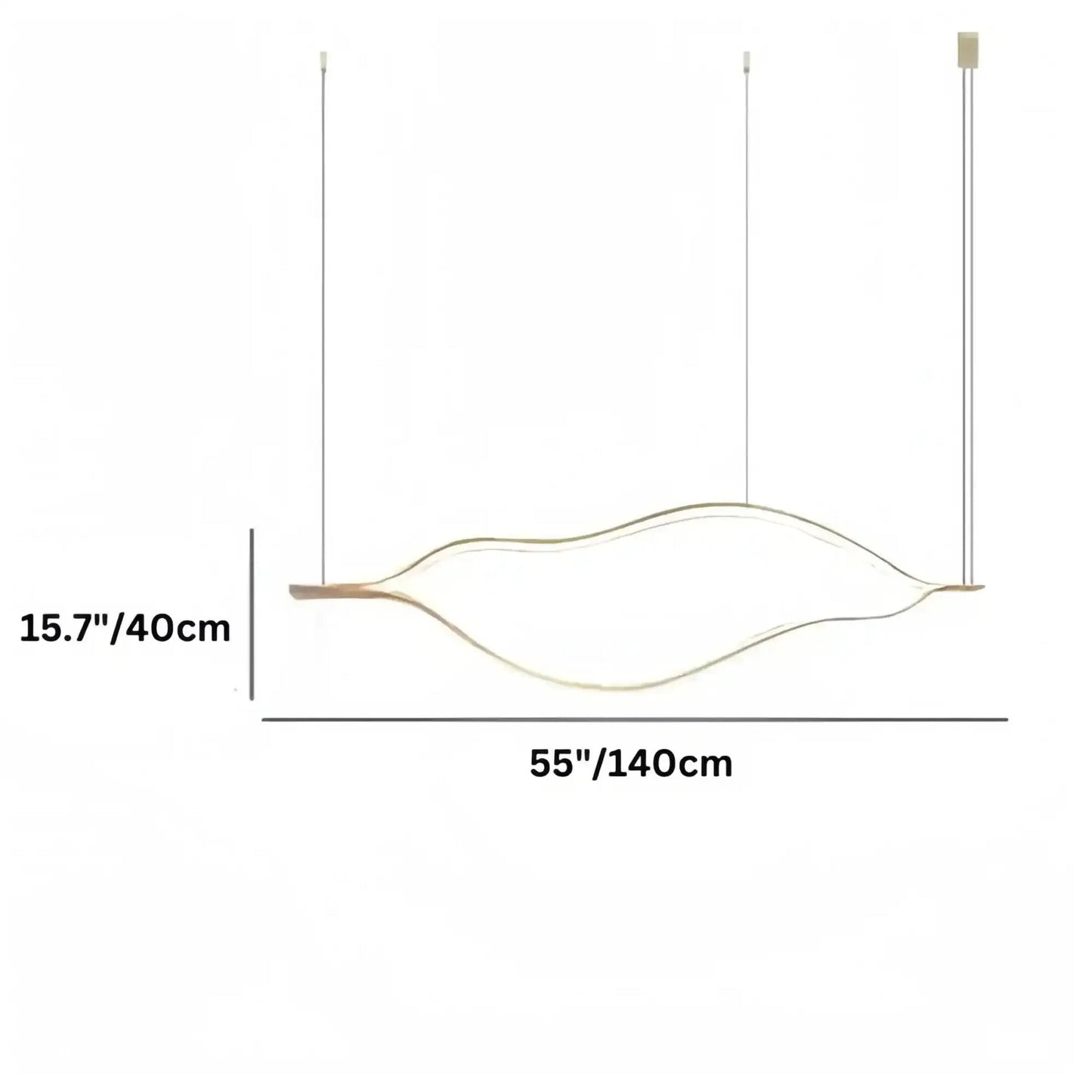 Modern Simple Aluminum Waving Chandelier