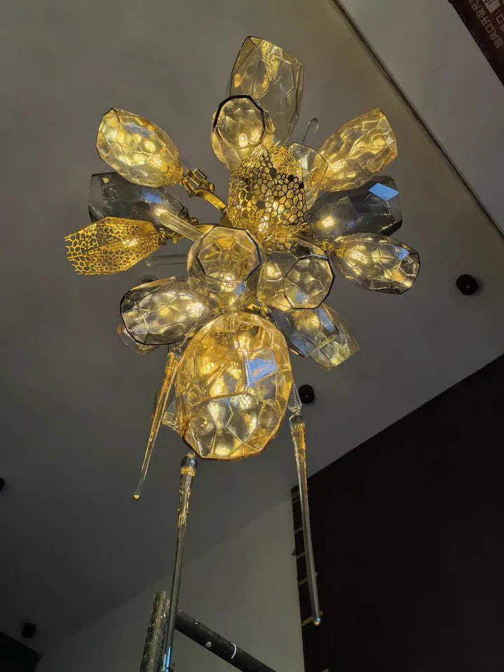 Modern Wine Glass Shape Chandelier Italian Light Luxury Light Fixture for Dining Room/Living Room