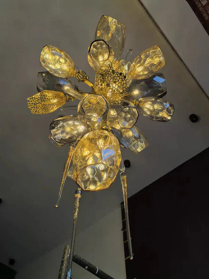 Modern Wine Glass Shape Chandelier Italian Light Luxury Light Fixture for Dining Room/Living Room