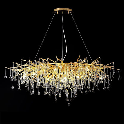 Dorris Crystal Branch Chandelier 45"