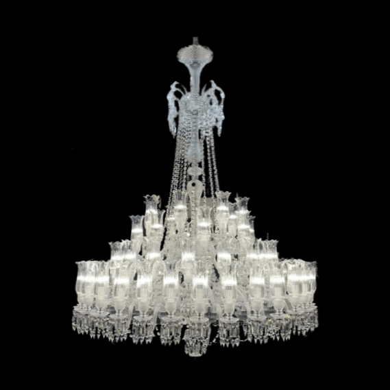 Multi Layer Chrome Crystal Chandelier in French Style with Romantic Branch Flowers for Grand Hallway and Staircase