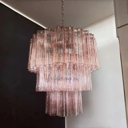 Murano Chandelier – 48 tubes – Alabaster Pink