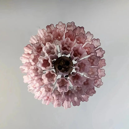 Murano Chandelier – 48 tubes – Alabaster Pink