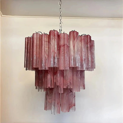 Murano Chandelier – 48 tubes – Alabaster Pink