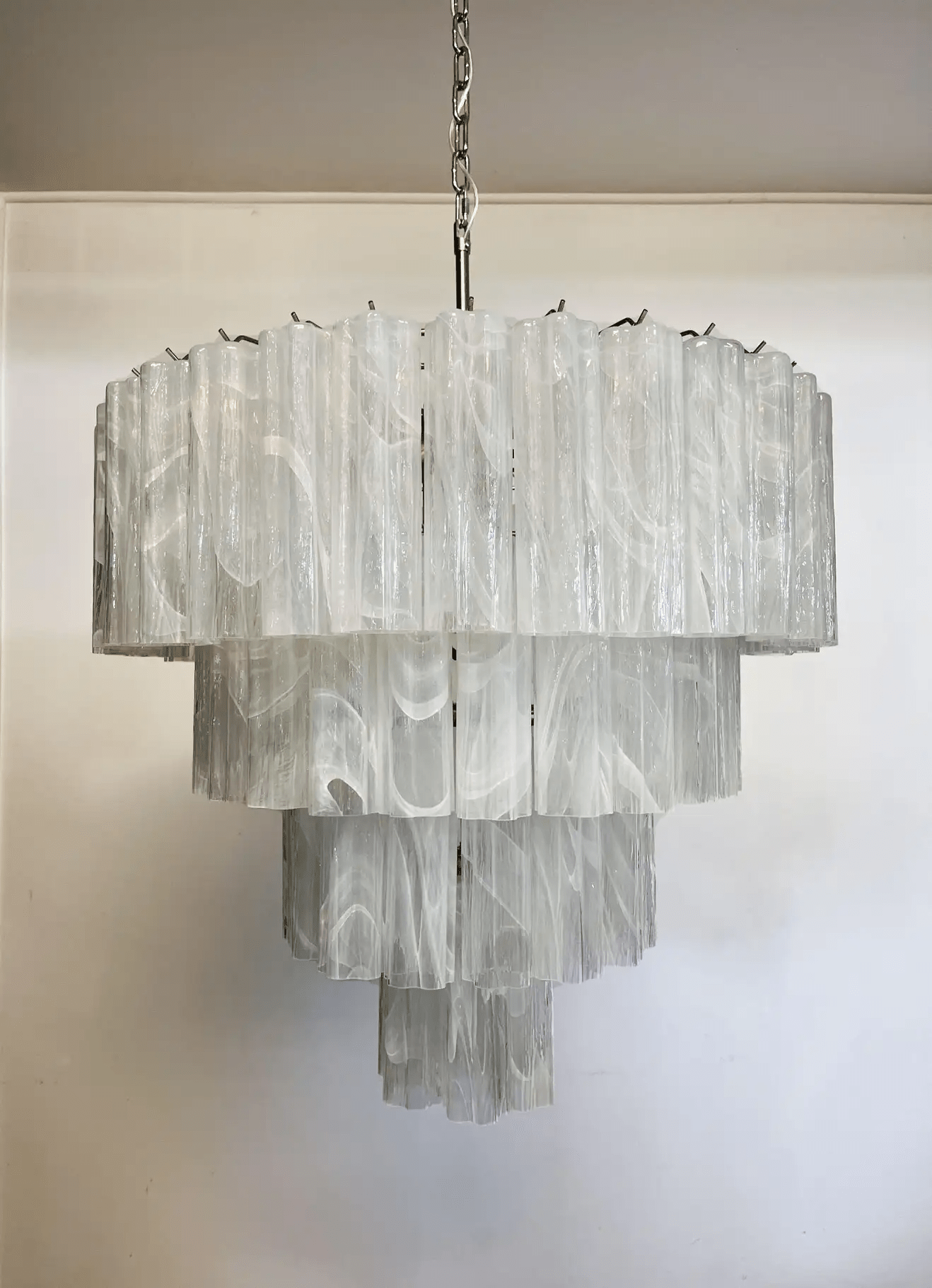 Murano Chandelier – 78 tubes – Alabaster white