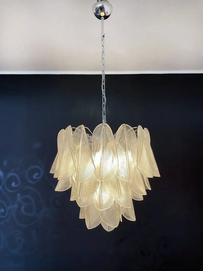 Muraano Rondini Transparent Chandelier 41 glass leaves