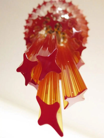 Muraano Spiral Amber Chandelier 86 prisms