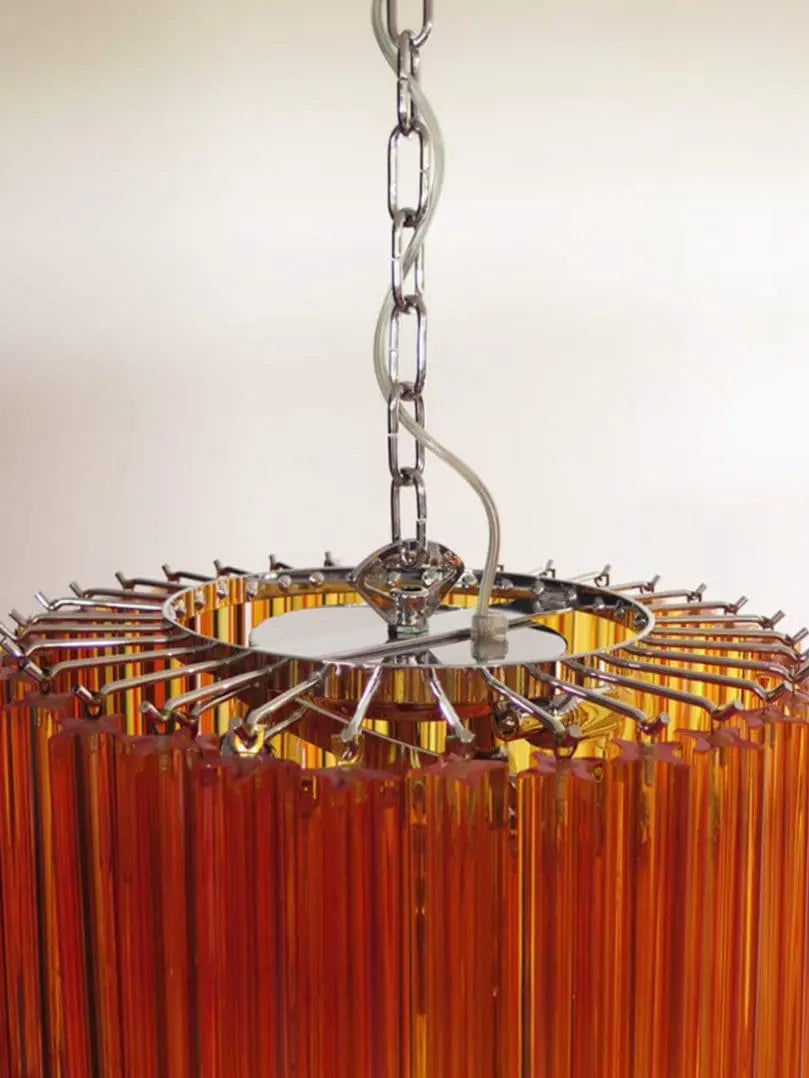 Muraano Spiral Amber Chandelier 86 prisms
