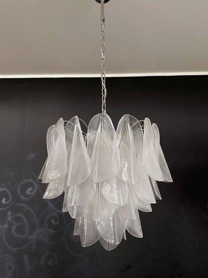 Muraano Rondini Transparent Chandelier 41 glass leaves